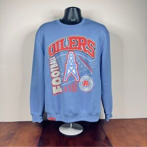 NFL Ultra Game Mens Small Houston Oilers Sweatshirt Blue NWT $75 Graphic Print